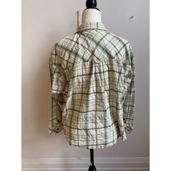 BP Long Sleeve Bnwot Plaid Top Sz Small Womens Frayed Hem - Picture 4 of 7